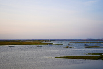 Small boats in a harbour 