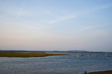 Small boats in a harbour 
