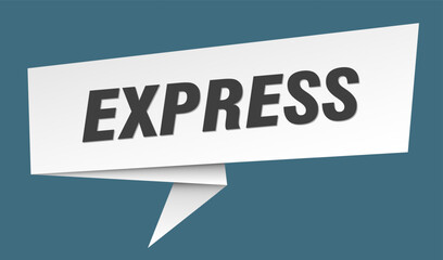 express banner. express speech bubble, label, sticker, sign template