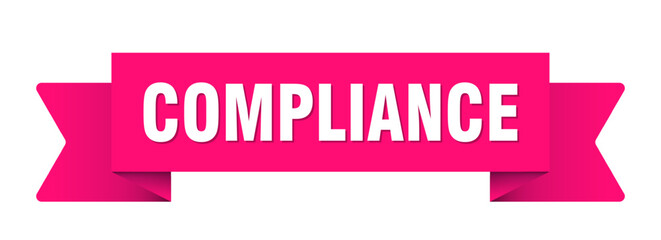 compliance ribbon isolated on transparent background. compliance ribbon