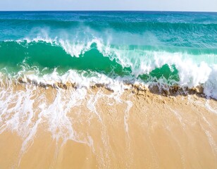 Ocean waves crashing on a sandy beach (1)
