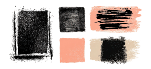 Abstract Brushstrokes in a Grid