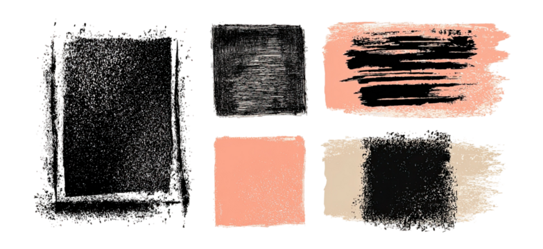 Abstract Brushstrokes in a Grid - Powered by Adobe