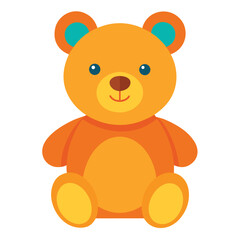 Adorable vector illustration of a classic teddy bear toy with a friendly expression on a clean white background