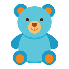 Adorable baby teddy bear toy illustration with a simple white background perfect for children s themes