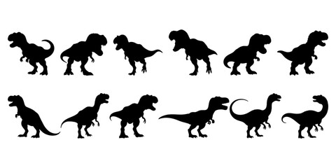 Silhouette of a Tyrannosaurus Rex A Fierce Prehistoric Predator