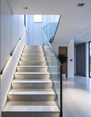 Obraz premium Modern Staircase in Elegant Home