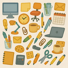 work office stationary background