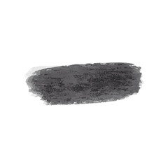 Black Ink Brush Stroke. Isolated on White Background. PNG