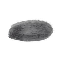 Black Ink Brush Stroke. Isolated on White Background. PNG