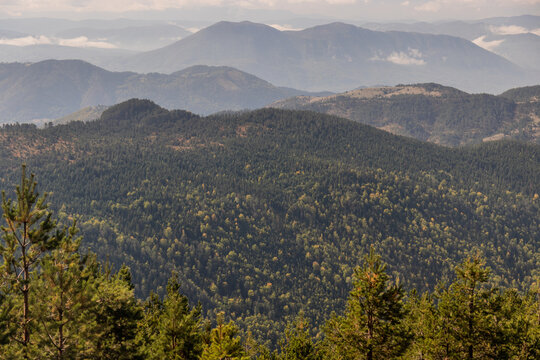 Mountain skyline observed from Tornik mountain, Serbia