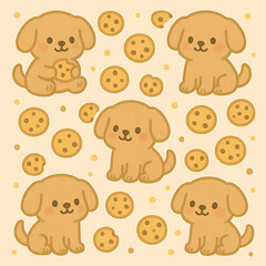seamless pattern with dogs