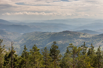 Mountain skyline observed from Tornik mountain, Serbia