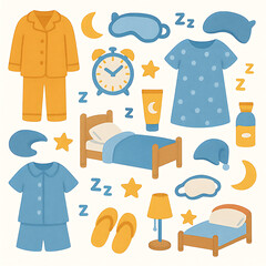 set of clothes and pajamas to sleep