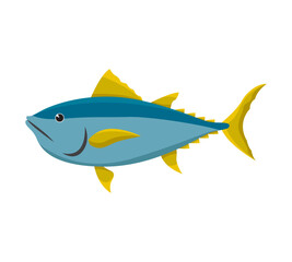 Yellowfin tuna vector illustration