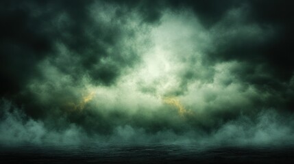 Obraz premium Dramatic Stormy Clouds Background, Intense Sky, Dark Atmosphere