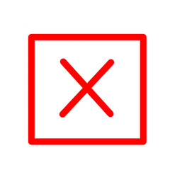 Red Cross Mark Icon – Cancel, Error, and Close Symbol