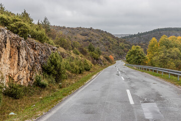 Road 21 near Sjenica town, Serbia