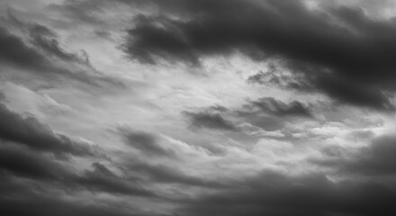 Obraz premium dramatic stormy clouds in monochrome sky
