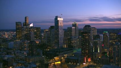 Obraz premium seattle skyline at night