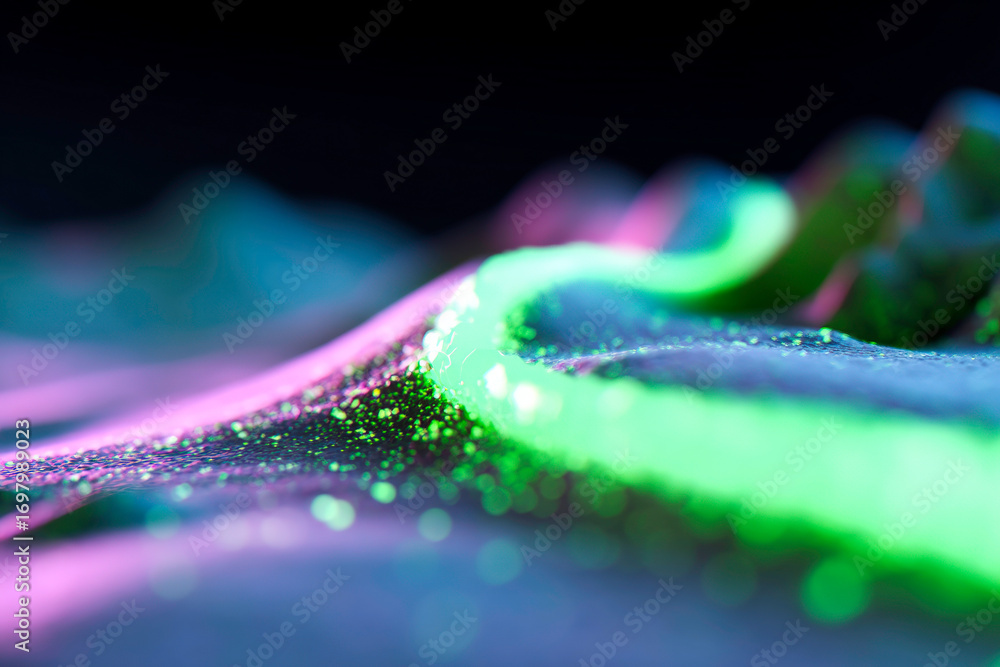 Poster a beautiful abstract digital terrain mesh with a smooth dot and line pattern