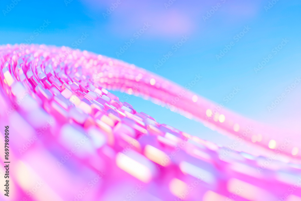 Poster a clean abstract digital data overlay with a beautiful gradient color background and a modern patter
