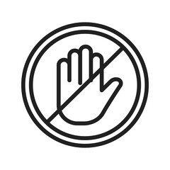 App Blocker icon vector image. Suitable for mobile apps, web apps and print media.