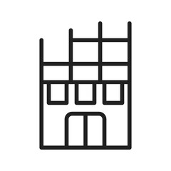 Building Structure icon vector image. Suitable for mobile apps, web apps and print media.