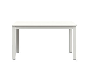 Simple rectangular white dining table