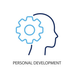 Personal development thin line vector icons.
