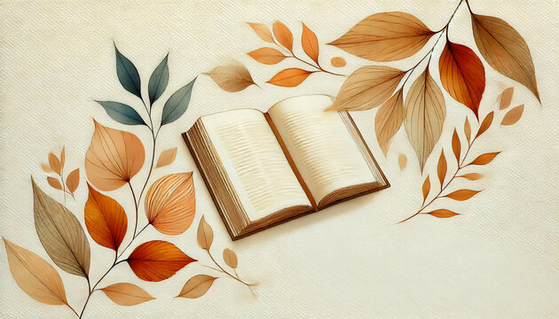 Spiritual Reflection with Bible and Fall Foliage.