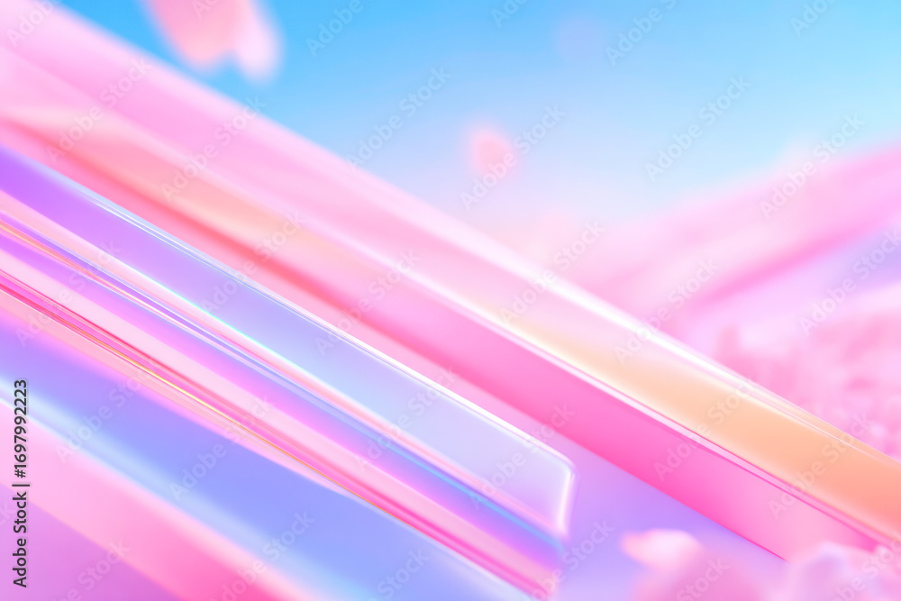 Poster an elegant abstract background featuring flowing diagonal lines over a soft color gradient in tranqu