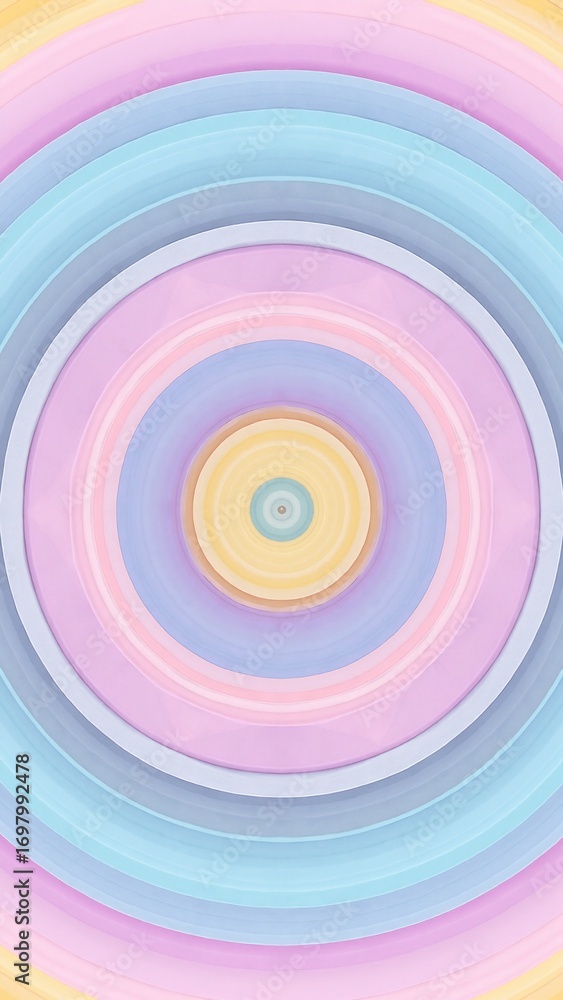 Aufkleber a vibrant painting featuring an array of overlapping circles in various colors, creating a dynamic i