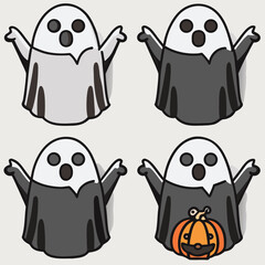 Fototapeta premium halloween ghost icon element