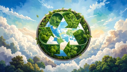 Recycled Earth, lush clouds