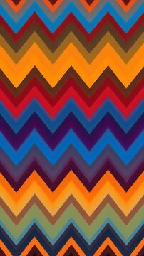 Colorful chevron pattern with warm to cool shades