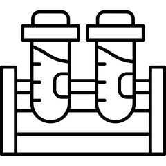 Test Tubes Icon Vector Element