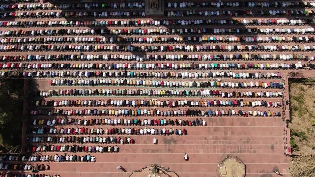 4k Aerial Drone shot of  Fatehpuri Masjid Mosque near Jama masjid  in Chandi chowk Old Delhi India