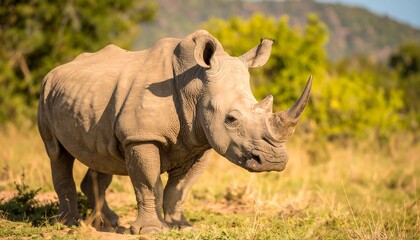 Rhinoceros in grassland