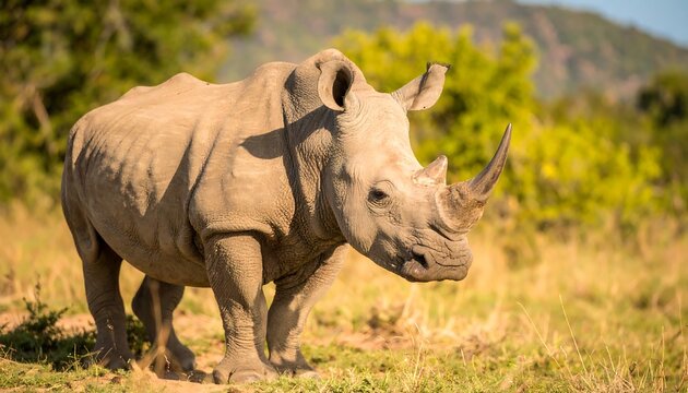 Rhinoceros in grassland
