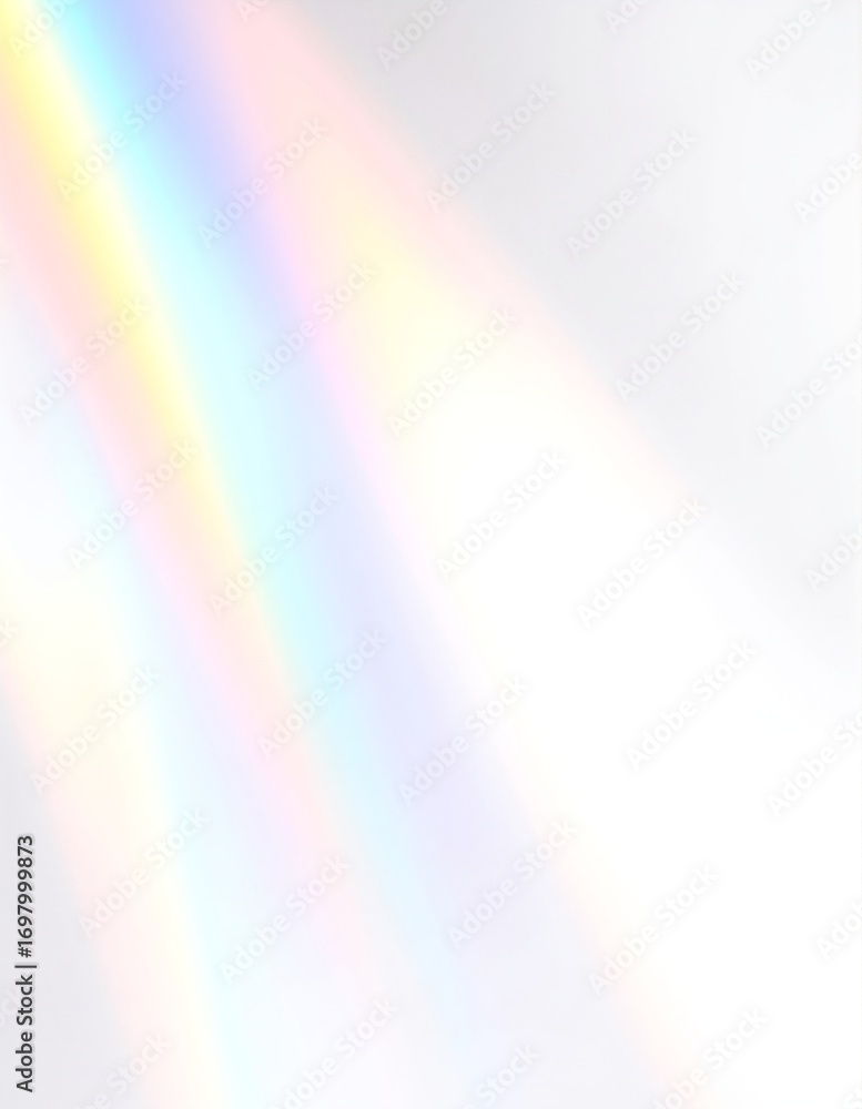 Poster a clean white background features vibrant rainbow-colored lines that elegantly curve and intertwine,