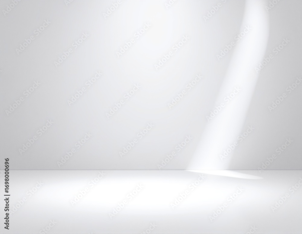 Poster a soft, warm white light gently illuminates the floor, casting subtle shadows and creating a serene 