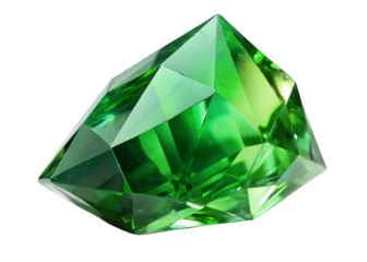 green crystal gem png image on transparent background