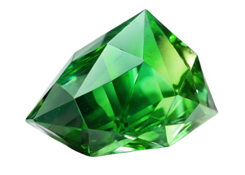 green crystal gem png image on transparent background