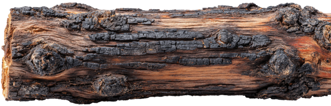 Charred tree trunk texture