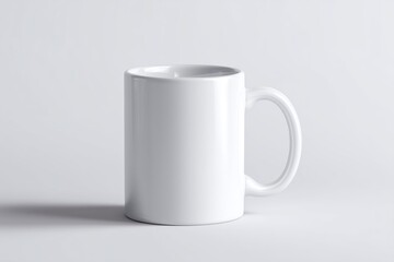 Fototapeta premium White ceramic mug isolated on a white background