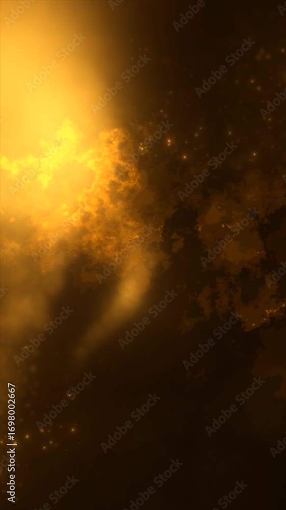 Aufkleber abstract golden particles floating in a warm, glowing atmosphere, creating a mystical, ethereal effe