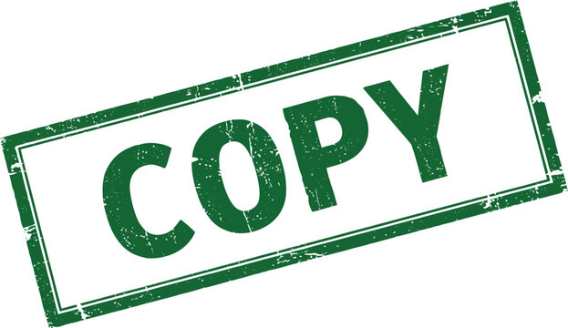 green stamp with copy text on transparent background