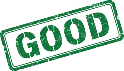 green stamp with text good on transparent background