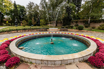 Fountain at the grounds of the Museum of Yugoslavia in Belgrade, Serbia
